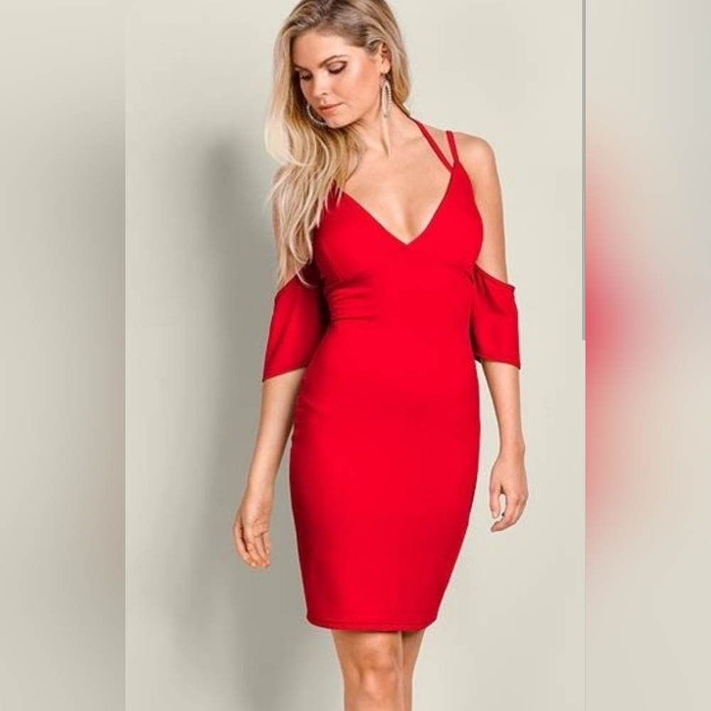 Cold shoulder dress
